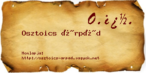 Osztoics Árpád névjegykártya